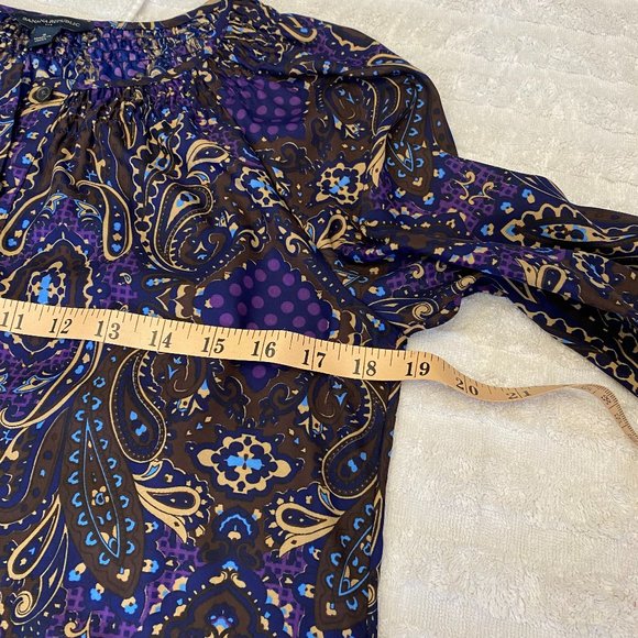 Banana Republic satin-feel, button-front blouse - Picture 7 of 12